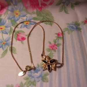 Citation Gold Tone Floral Choker Necklace 16" L